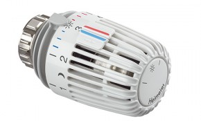 Heimeier Thermostat-Kopf K weiß, mit eingebautem Fühler und Nullstellung