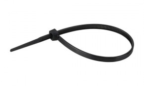 Kabelbinder 4,8 x 200 mm aus Polyamid 6.6 - schwarz, UV-beständig - (100 Stück)