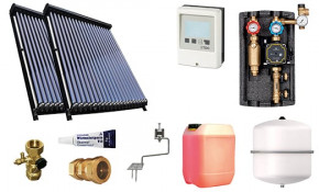 Solaranlage mit 2 x SunExtreme HD 30 Röhrenkollektoren (Heizungsunterstützung)