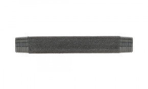 Temperguss Fitting schwarz Rohrdoppelnippel 1/2" x 120 mm
