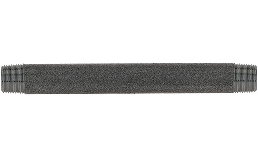 Temperguss Fitting schwarz Rohrdoppelnippel 1/2" x 160 mm