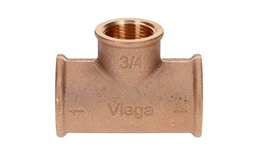 Viega Rotguss T-Stück reduziert 1" x 3/4" x 1" - Nr. 3130