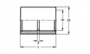 PVC-U Klebefitting Muffe 75 mm - Bild 2