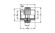 PVC-U Klebefitting Rohrverschraubung 40 mm x 1 1/4" IG - Bild 2