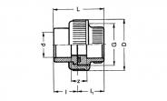 PVC-U Klebefitting Rohrverschraubung 16 mm (3/4") - Bild 2