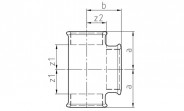 Temperguss Fitting schwarz T-Stück reduziert (i/i/i) 1/2" x 3/4" x 1/2" - Nr. 130 - Bild 6