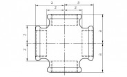 Temperguss Fitting schwarz Kreuzstück (i/i/i/i) 1" - Nr. 180 - Bild 5