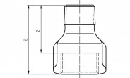 Temperguss Fitting verzinkt Verlängerung (i/a) 1/2" - Nr. 529a - Bild 2