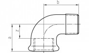 Temperguss Fitting verzinkt Winkel 90° (i/a) 1/2" - Nr. 92 - Bild 3
