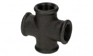 Temperguss Fitting schwarz Kreuzstück (i/i/i/i) 3/8" - Nr. 180 - Bild 2
