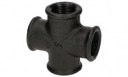 Temperguss Fitting schwarz Kreuzstück (i/i/i/i) 3/4" - Nr. 180 - Bild 2