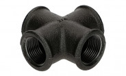 Temperguss Fitting schwarz Kreuzstück (i/i/i/i) 3/4" - Nr. 180 - Bild 3