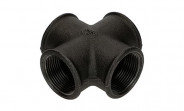 Temperguss Fitting schwarz Kreuzstück (i/i/i/i) 1 1/4" - Nr. 180 - Bild 3