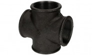 Temperguss Fitting schwarz Kreuzstück (i/i/i/i) 2" - Nr. 180 - Bild 2