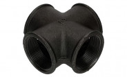 Temperguss Fitting schwarz Kreuzstück (i/i/i/i) 2" - Nr. 180 - Bild 3