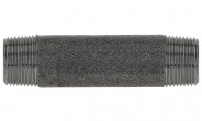 Temperguss Fitting schwarz Rohrdoppelnippel 1/2" x 80 mm