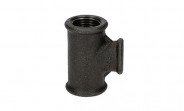 Temperguss Fitting schwarz T-Stück reduziert (i/i/i) 1/2" x 3/8" - Nr. 130 - Bild 3
