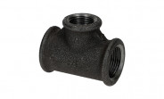 Temperguss Fitting schwarz T-Stück reduziert (i/i/i) 3/4" x 1/2" - Nr. 130 - Bild 2