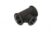 Temperguss Fitting schwarz T-Stück reduziert (i/i/i) 3/4" x 1/2" - Nr. 130 - Bild 3