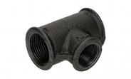 Temperguss Fitting schwarz T-Stück reduziert (i/i/i) 1" x 3/4" - Nr. 130 - Bild 3