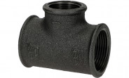 Temperguss Fitting schwarz T-Stück reduziert (i/i/i) 1 1/4" x 1" - Nr. 130 - Bild 2