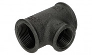 Temperguss Fitting schwarz T-Stück reduziert (i/i/i) 1 1/4" x 1" - Nr. 130 - Bild 3