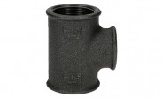 Temperguss Fitting schwarz T-Stück reduziert (i/i/i) 1 1/4" x 1" - Nr. 130 - Bild 4