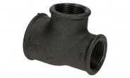 Temperguss Fitting schwarz T-Stück reduziert (i/i/i) 1 1/4" x 1" x 1" - Nr. 130 - Bild 2