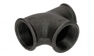 Temperguss Fitting schwarz T-Stück reduziert (i/i/i) 1 1/4" x 1 1/4" x 1" - Nr. 130 - Bild 3