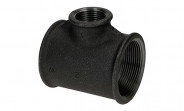 Temperguss Fitting schwarz T-Stück reduziert (i/i/i) 2" x 1" - Nr. 130 - Bild 2