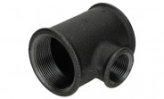 Temperguss Fitting schwarz T-Stück reduziert (i/i/i) 2" x 1" - Nr. 130 - Bild 3