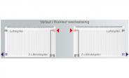 Viessmann Heizkörper profiliert Typ 33 Bauhöhe 600 mm Baulänge 1400 mm - Bild 3